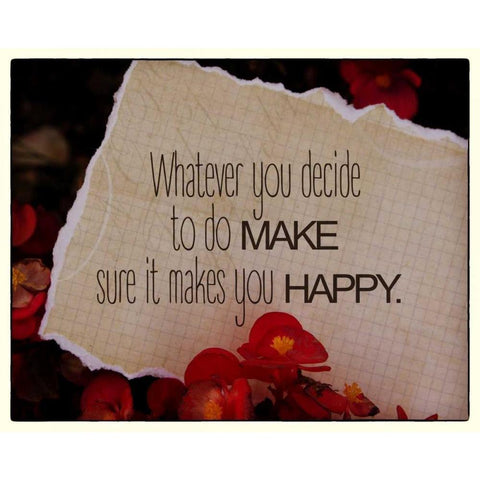 Whatever You Decide Black Modern Wood Framed Art Print with Double Matting by Greene, Taylor