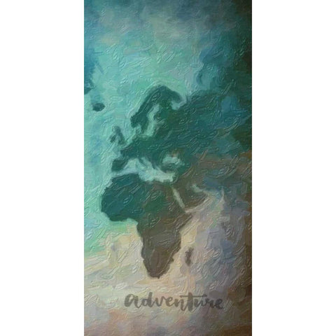 Destinations 3 Black Modern Wood Framed Art Print with Double Matting by Greene, Taylor