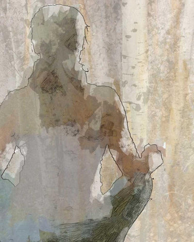 Calming Pose Black Ornate Wood Framed Art Print with Double Matting by Greene, Taylor