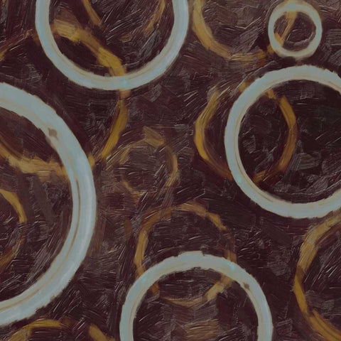 GOING IN CIRCLES I White Modern Wood Framed Art Print with Double Matting by Greene, Taylor