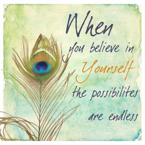 Yourself White Modern Wood Framed Art Print with Double Matting by Greene, Taylor