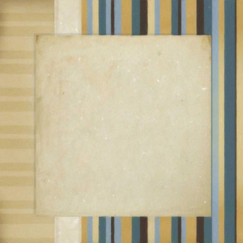 Striipes 1 White Modern Wood Framed Art Print with Double Matting by Greene, Taylor