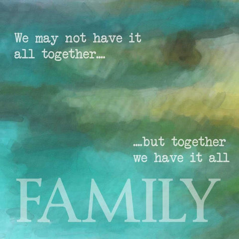 Family Black Modern Wood Framed Art Print with Double Matting by Greene, Taylor