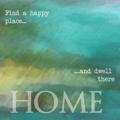 HOME White Modern Wood Framed Art Print with Double Matting by Greene, Taylor