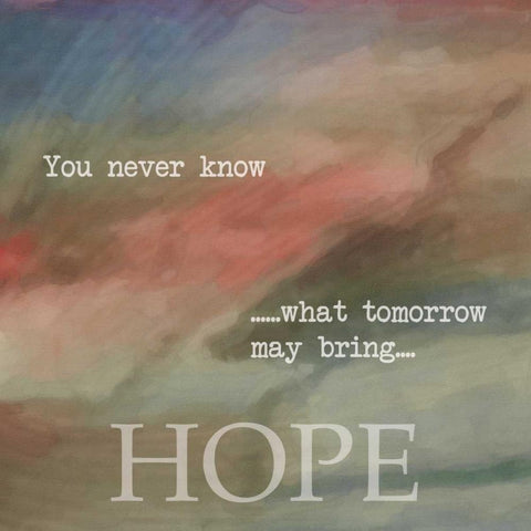 HOPE White Modern Wood Framed Art Print with Double Matting by Greene, Taylor