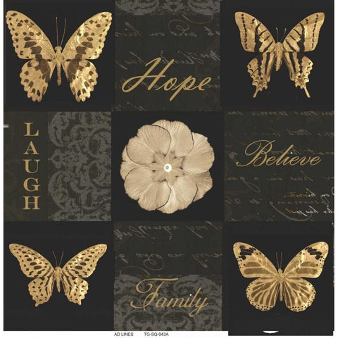 Sepia Floral 9 Patch B Gold Ornate Wood Framed Art Print with Double Matting by Greene, Taylor