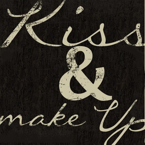KISSES White Modern Wood Framed Art Print with Double Matting by Greene, Taylor