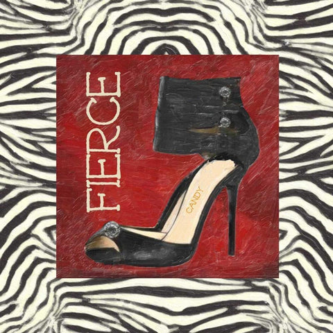 FIERCE SHOE A2 White Modern Wood Framed Art Print with Double Matting by Greene, Taylor