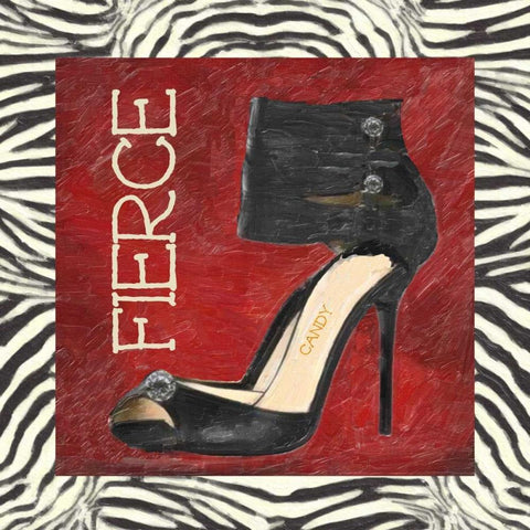 FIERCE SHOE A3 White Modern Wood Framed Art Print with Double Matting by Greene, Taylor