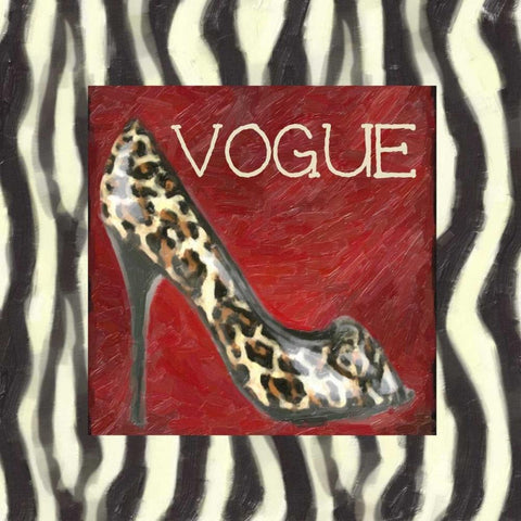 VOGUE SHOE B Black Modern Wood Framed Art Print with Double Matting by Greene, Taylor