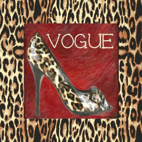 VOGUE SHOE White Modern Wood Framed Art Print by Greene, Taylor