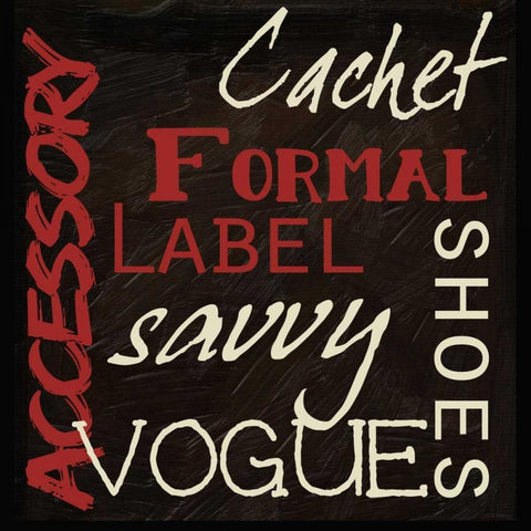 Fashion Patch S2 Black Modern Wood Framed Art Print with Double Matting by Greene, Taylor