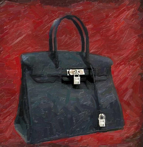 Fashion Bag White Modern Wood Framed Art Print with Double Matting by Greene, Taylor