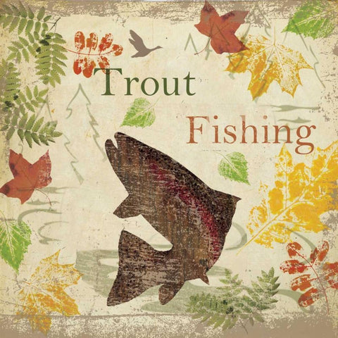 TROUT TEVERN D1 White Modern Wood Framed Art Print with Double Matting by Greene, Taylor