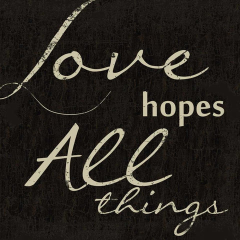 LOVE HOPES ALL E Gold Ornate Wood Framed Art Print with Double Matting by Greene, Taylor