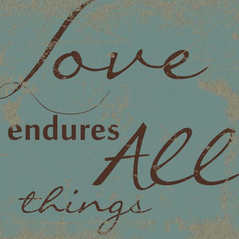 LOVE ENDURES ALL Black Ornate Wood Framed Art Print with Double Matting by Greene, Taylor