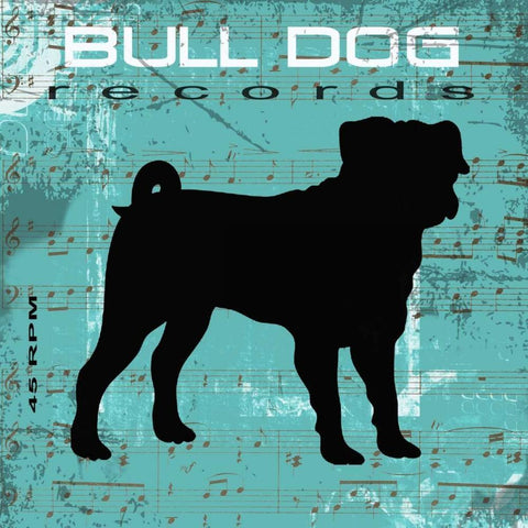 BULL DOG B1 Gold Ornate Wood Framed Art Print with Double Matting by Greene, Taylor