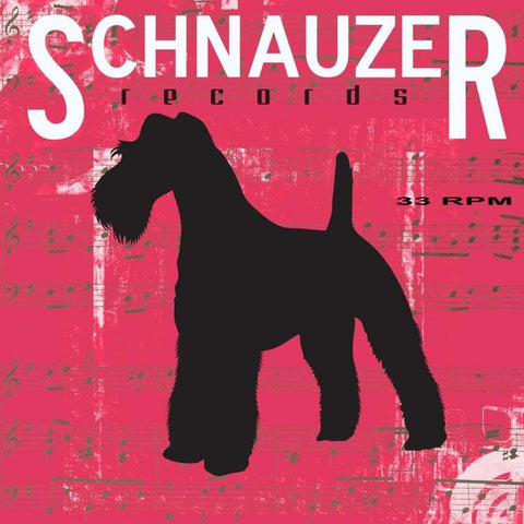 Schnauzer White Modern Wood Framed Art Print by Greene, Taylor