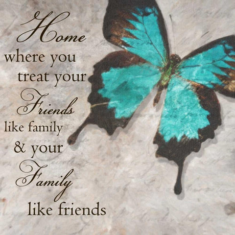 Blue Butterfly II White Modern Wood Framed Art Print with Double Matting by Greene, Taylor