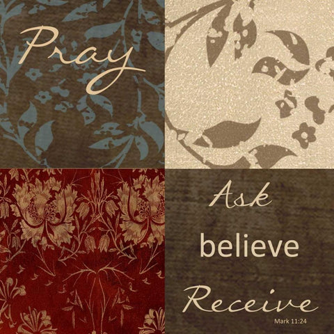 PRAY REV White Modern Wood Framed Art Print with Double Matting by Greene, Taylor