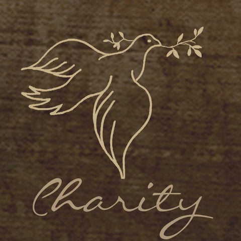 CHARITY White Modern Wood Framed Art Print by Greene, Taylor