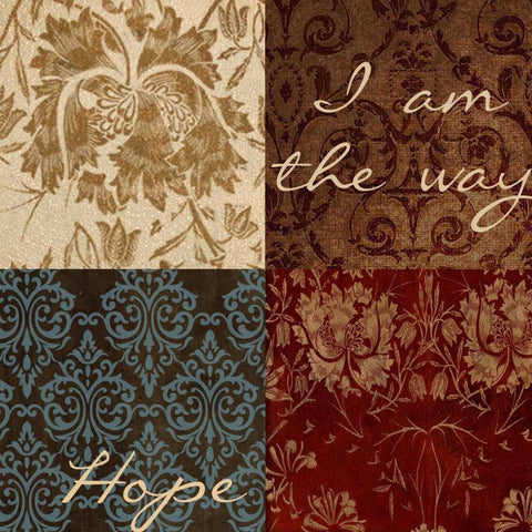 HOPE White Modern Wood Framed Art Print with Double Matting by Greene, Taylor