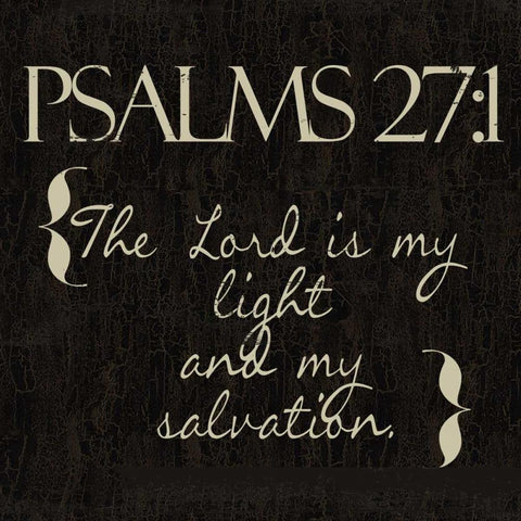 Psalms 27-1 White Modern Wood Framed Art Print by Greene, Taylor
