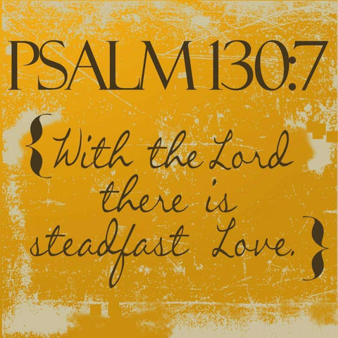 Psalms 130-7-Orange White Modern Wood Framed Art Print with Double Matting by Greene, Taylor