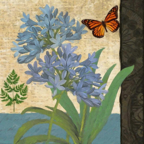 FLORAL I Black Modern Wood Framed Art Print by Greene, Taylor