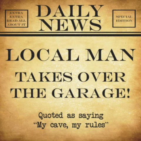 DAILY NEWS My Cave Gold Ornate Wood Framed Art Print with Double Matting by Greene, Taylor