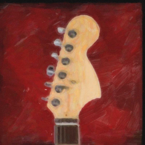 HEADSTOCK White Modern Wood Framed Art Print with Double Matting by Greene, Taylor