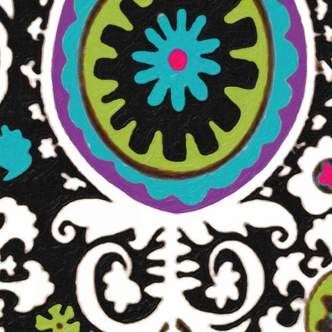 COLORFUL MOTIF VI White Modern Wood Framed Art Print with Double Matting by Greene, Taylor