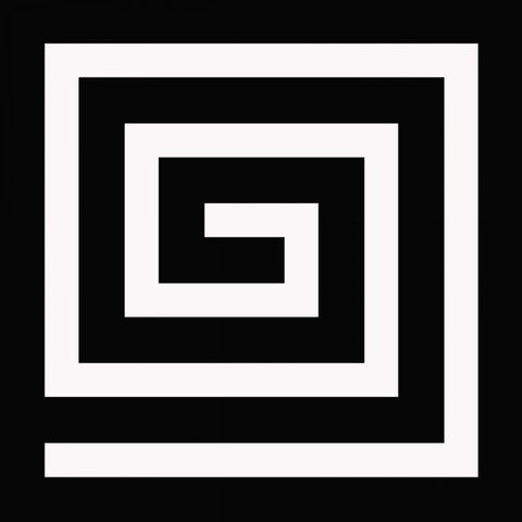 LABYRINTH II C White Modern Wood Framed Art Print with Double Matting by Greene, Taylor