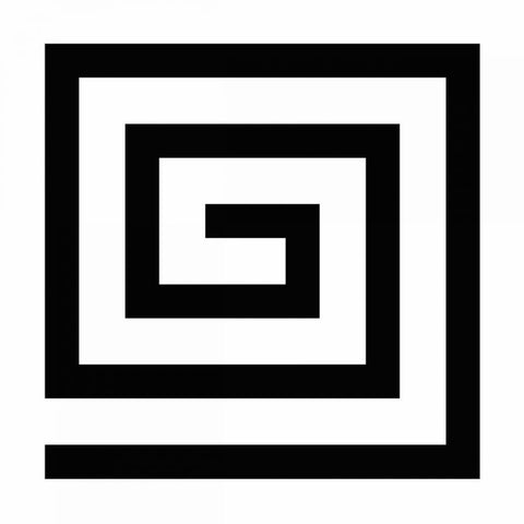 LABYRINTH II White Modern Wood Framed Art Print with Double Matting by Greene, Taylor