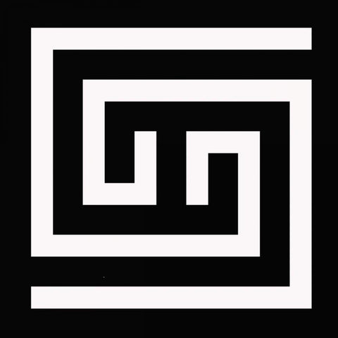 LABYRINTH III E White Modern Wood Framed Art Print with Double Matting by Greene, Taylor