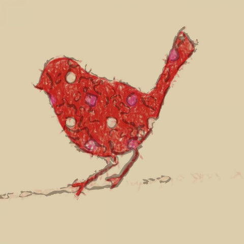 RED AVIAN White Modern Wood Framed Art Print with Double Matting by Greene, Taylor