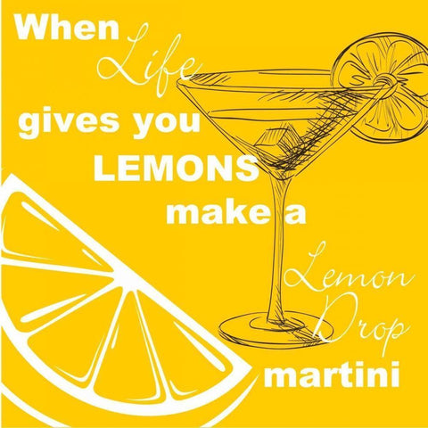 Lemon Drop Black Modern Wood Framed Art Print with Double Matting by Greene, Taylor