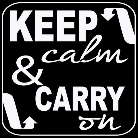 Keep Calm White Modern Wood Framed Art Print with Double Matting by Greene, Taylor