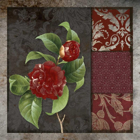 MOODY FLORAL II White Modern Wood Framed Art Print with Double Matting by Greene, Taylor
