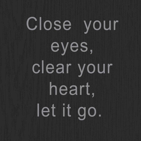Close Your Eyes White Modern Wood Framed Art Print with Double Matting by Greene, Taylor