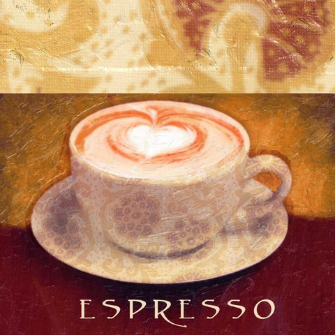 ESPRESSO White Modern Wood Framed Art Print with Double Matting by Greene, Taylor