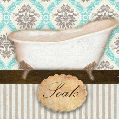 SOAK TUB B1 White Modern Wood Framed Art Print with Double Matting by Greene, Taylor