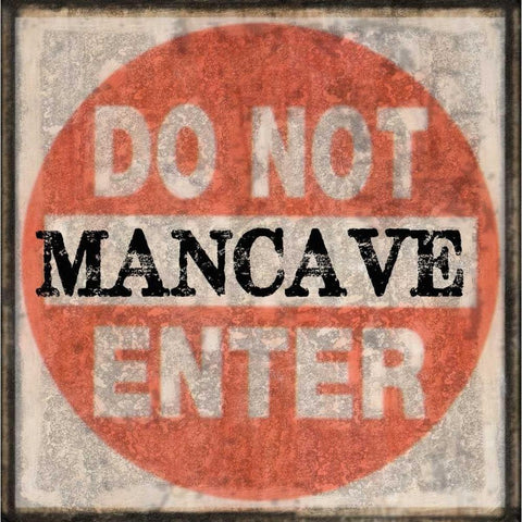 Mancave 5 Black Modern Wood Framed Art Print with Double Matting by Greene, Taylor