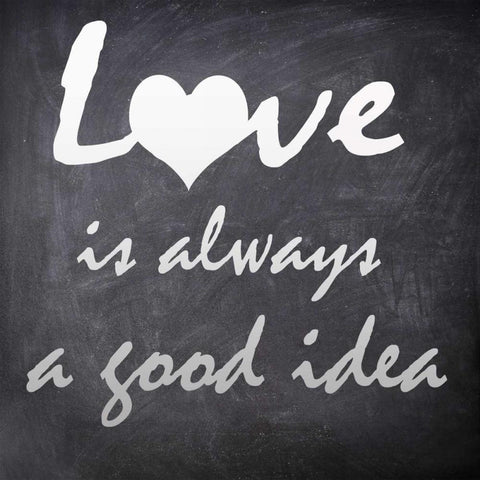 LOVE IS ALLWAYS White Modern Wood Framed Art Print with Double Matting by Greene, Taylor