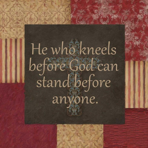 HE WHO KNEELS White Modern Wood Framed Art Print with Double Matting by Greene, Taylor