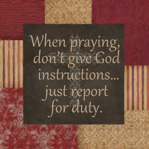 WHEN PRAYING White Modern Wood Framed Art Print with Double Matting by Greene, Taylor