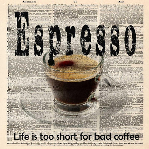 ESPRESSO White Modern Wood Framed Art Print with Double Matting by Greene, Taylor