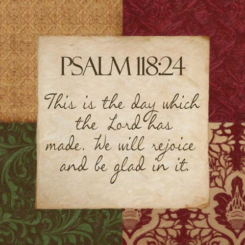 Psalm 118 C White Modern Wood Framed Art Print with Double Matting by Greene, Taylor