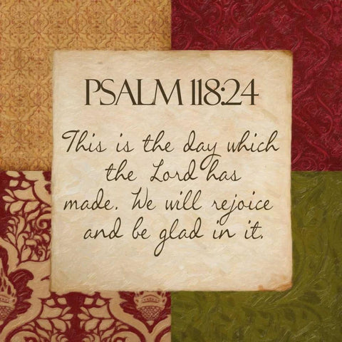 Psalm 118 White Modern Wood Framed Art Print with Double Matting by Greene, Taylor