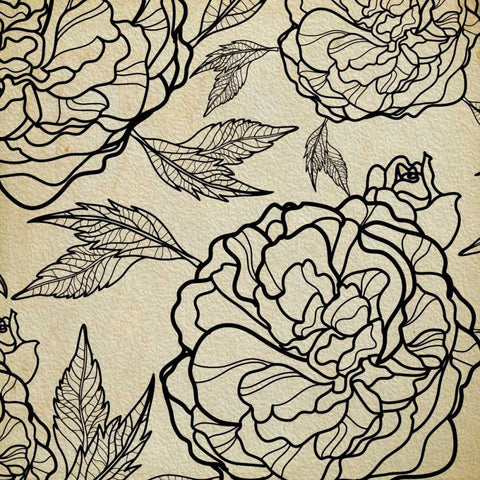 Floral Pattern II White Modern Wood Framed Art Print by Greene, Taylor